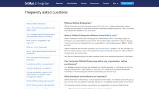 FAQ - GitHub Enterprise
