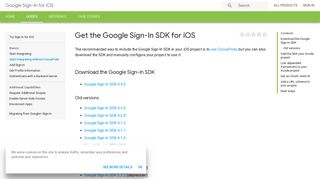 Get the Google Sign-In SDK for iOS - Google Developers