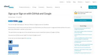 Sign up or Sign on with GitHub and Google | CloudBees