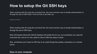 How to setup the Git SSH keys - Flavio Copes