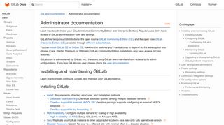 Administrator documentation | GitLab
