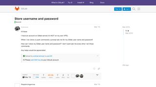 Store username and password - General - GitLab Forum