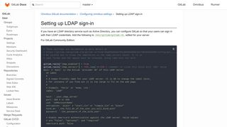 Setting up LDAP sign-in | GitLab