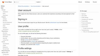 User account | GitLab