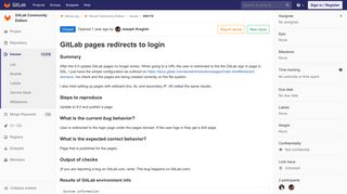 GitLab pages redirects to login (#30178) · Issues · GitLab.org / GitLab ...