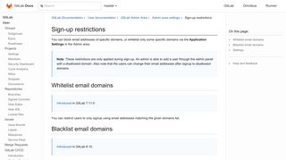 Sign-up restrictions | GitLab