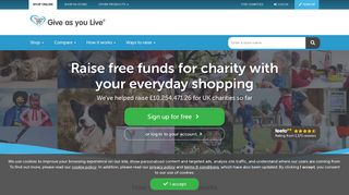 Give as you Live: Raise free funds for charity