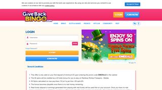 login - Give Back Bingo