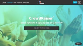 GiveNow - CrowdRaiser Landing Page