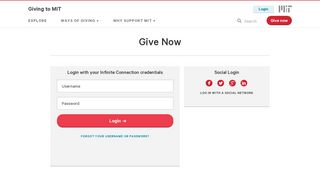 Login | Give to MIT | Giving to MIT