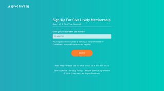 Sign Up · Become A Nonprofit Member · Give Lively