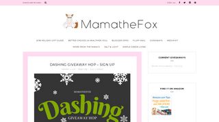 MamatheFox - Dashing Giveaway Hop - Sign Up - MamatheFox