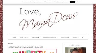 Hippity Hop Giveaway Hop - Sign Ups | Love, Mama Dews