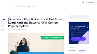 Download: Get the Free Enter-to-Win Contest Page Template