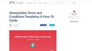 Sweepstakes Terms and Conditions Template | Rafflecopter