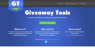 Giveaway Tools | Entry Form System For Running Giveaways