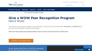 Give a WOW Peer Awards Program – How It Works - Terryberry