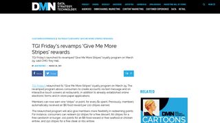 TGI Friday's revamps 'Give Me More Stripes' rewards - DMNews.com