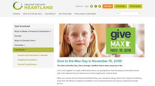 Give to the Max Day | Second Harvest Heartland