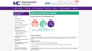 Share Your Service Hours - Montgomery College