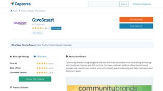 GiveSmart Reviews and Pricing - 2019 - Capterra