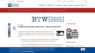 Problems Processing a Gift Card? -- Here's Contact Info | the American ...
