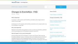 Changes to EventsNow - FAQ – Network for Good