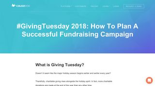 Giving Tuesday 2018: How to Plan for a Successful Campaign