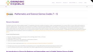 Mathematics and Science Gizmos Grades 7 – 12 | OSAPAC / CCPALO