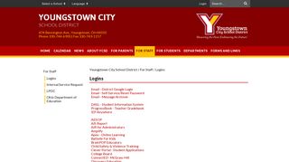 Logins - Youngstown City School District