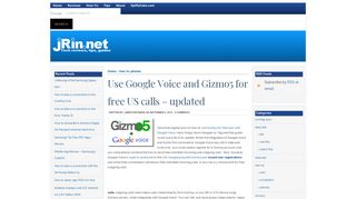 jRin.net » Use Google Voice and Gizmo5 for free US calls – updated