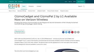 GizmoGadget and GizmoPal 2 by LG Available Now on Verizon Wireless