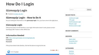 Gizmoquip Login – How Do I Login