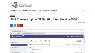SMS Tracker Login - All The URLS You Need - Spyphone Dude