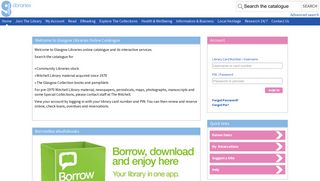 Glasgow Libraries Online Catalogue
