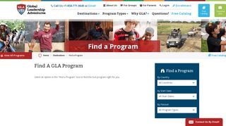 GLA programs Find a GLA Program - Global Leadership Adventures