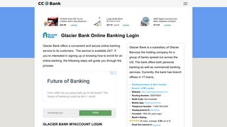 Glacier Bank Online Banking Login - CCBank.us