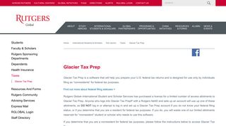 Glacier Tax Prep | Rutgers