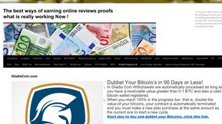 GladiaCoin.com | The best ways of earning online reviews proofs what ...