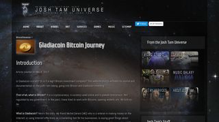 Gladiacoin Bitcoin Journey | Josh Tam Universe - The Official Site of ...