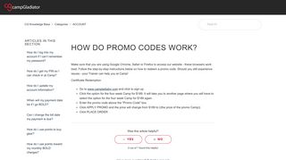 How do promo codes work? – CG Knowledge Base
