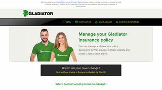 Existing Customers - login to see your documents online | Gladiator ...