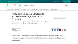 Instacart Chooses Gladson for Ecommerce Digital Product Content