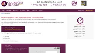 Gladstone Brookes | Portal Help