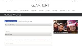 GlamHunt | Register With Us