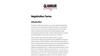 Registration Terms - Glamour Beauty Club