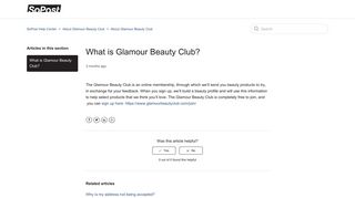 What is Glamour Beauty Club? – SoPost Help Center