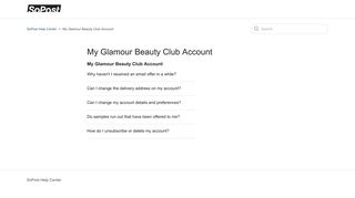 My Glamour Beauty Club Account – SoPost Help Center