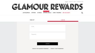 Login or Register - Glamour Rewards
