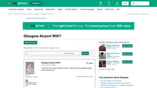 Glasgow Airport Wifi? - Glasgow Forum - TripAdvisor